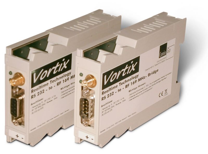 Vortix RS232 to RF169 MHz Funkbridge