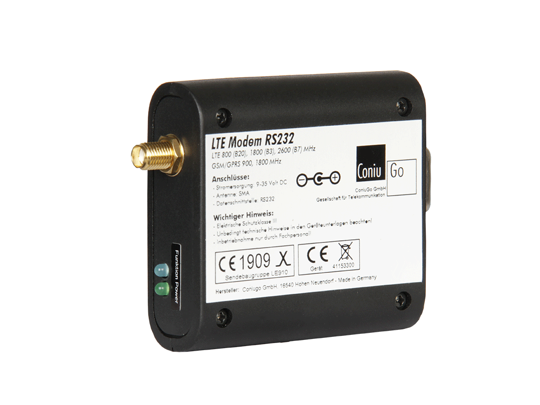 LTE Quadband Modem RS232 with Led's LTE Quadband Modem RS232 with Led's